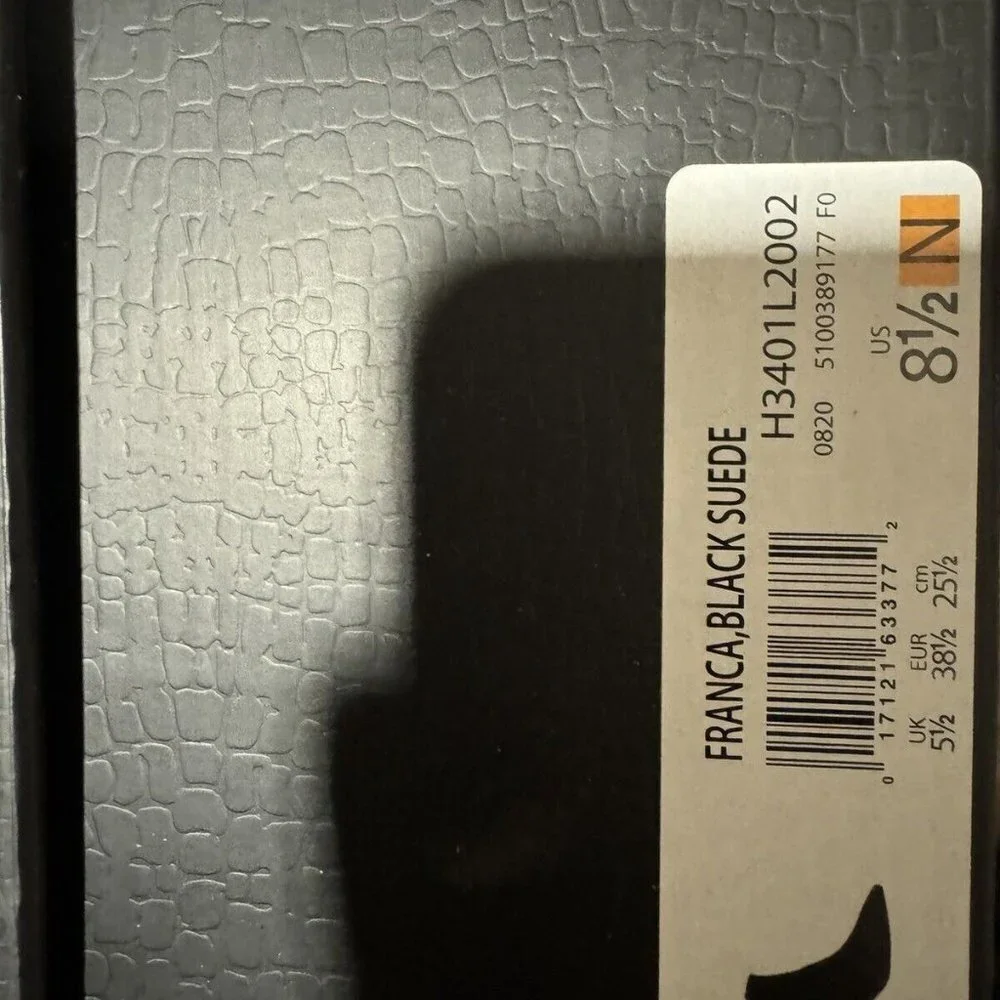 Naturalizer Womens Franca Boot Black Leather Size 8.5 Narrow
